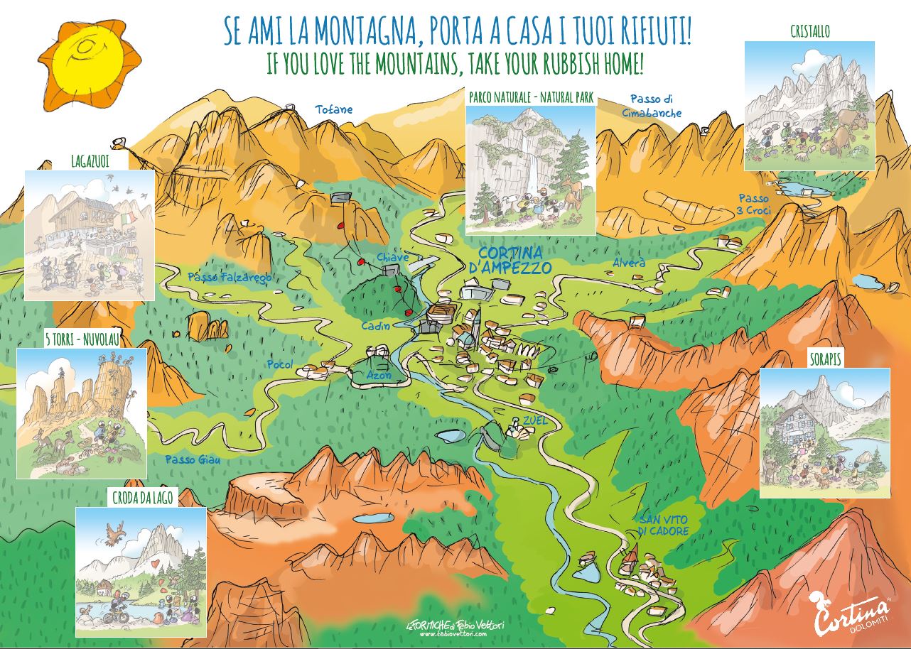 Hiking Map # 55 - Cortina Ampezzo (Italy) | Kompass